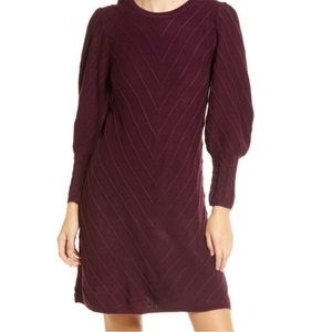 Eliza J Bubble Long Sleeve Trapeze Sweater Dress Women's Size XS